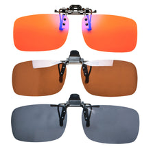 Load image into Gallery viewer, SHINU Anti Blue Light Clip on Red Lenses Better Sleep Clipon Blue Light Gaming Yellow Driving Polarized