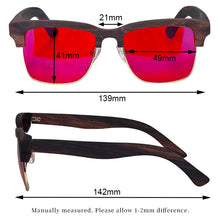 Carregar imagem no visualizador da galeria, SHINU Red Lens Sleep Glasses Blue Light Filter Glasses To Sleep Better Nighttime Blue Light Protection Glasses Wood Frame