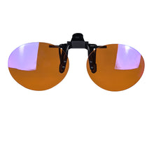 Load image into Gallery viewer, Anti Blue Light Clip on Glasses Polarized Clip on Sunglasses Orange Bluelight Lens Yellow Anti-glare Driving Lenses Brown Grey