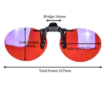 Load image into Gallery viewer, SHINU Anti Blue Light Clip on Red Lenses Better Sleep Clipon Blue Light Gaming Yellow Driving Polarized