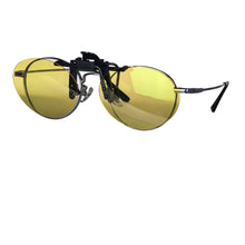Load image into Gallery viewer, Anti Blue Light Clip on Glasses Polarized Clip on Sunglasses Orange Bluelight Lens Yellow Anti-glare Driving Lenses Brown Grey