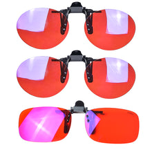 Load image into Gallery viewer, SHINU Anti Blue Light Clip on Red Lenses Better Sleep Clipon Blue Light Gaming Yellow Driving Polarized