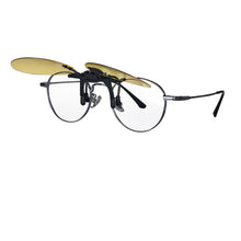 Load image into Gallery viewer, Anti Blue Light Clip on Glasses Polarized Clip on Sunglasses Orange Bluelight Lens Yellow Anti-glare Driving Lenses Brown Grey