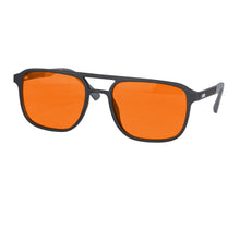 Загрузить изображение в средство просмотра галереи, Men Square Frame Shape Red Lens Blocking for Good Sleep Orange for Long Time Working Computer Glasses