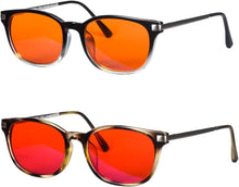 Load image into Gallery viewer, Red Lens Blue Light Bocking Computer Glasses Orange Lens for Gaming SH016ZH
