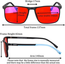 Load image into Gallery viewer, Men Red Lens Orange Lenses for Long Hours Working or Blue Blocking Sleep Better Glasses for Male SH078zh2