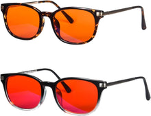 Load image into Gallery viewer, Red Lens Blue Light Bocking Computer Glasses Orange Lens for Gaming SH016ZH
