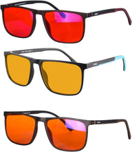 Load image into Gallery viewer, Men Red Lens Orange Lenses for Long Hours Working or Blue Blocking Sleep Better Glasses for Male SH078zh2