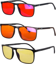 Load image into Gallery viewer, Men Red Lens Orange Lenses for Long Hours Working or Blue Blocking Sleep Better Glasses for Male SH078zh2
