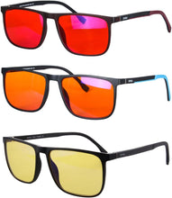 Load image into Gallery viewer, Men Red Lens Orange Lenses for Long Hours Working or Blue Blocking Sleep Better Glasses for Male SH078zh2