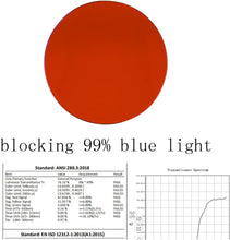 Load image into Gallery viewer, Blue Ray Glasses for Better Sleep Red Lens Glasses Anti Blue Green Light for Men Eyewear SH018