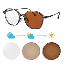 Load image into Gallery viewer, SHINU Optical Lenses with Intelligent Progressive Multifocal Lenses Photochromic Glasses for Men Frame T1032