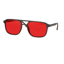 Загрузить изображение в средство просмотра галереи, Men Square Frame Shape Red Lens Blocking for Good Sleep Orange for Long Time Working Computer Glasses