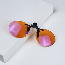 Load image into Gallery viewer, Anti Blue Light Clip on Glasses Polarized Clip on Sunglasses Orange Bluelight Lens Yellow Anti-glare Driving Lenses Brown Grey