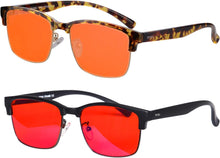 Load image into Gallery viewer, Blue Ray Glasses for Better Sleep Red Lens Glasses Anti Blue Green Light for Men Eyewear SH018