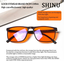 Load image into Gallery viewer, Men Red Lens Orange Lenses for Long Hours Working or Blue Blocking Sleep Better Glasses for Male SH078zh2