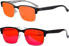 Load image into Gallery viewer, Blue Ray Glasses for Better Sleep Red Lens Glasses Anti Blue Green Light for Men Eyewear SH018