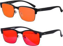 Load image into Gallery viewer, Blue Ray Glasses for Better Sleep Red Lens Glasses Anti Blue Green Light for Men Eyewear SH018