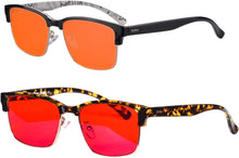 Load image into Gallery viewer, Blue Ray Glasses for Better Sleep Red Lens Glasses Anti Blue Green Light for Men Eyewear SH018