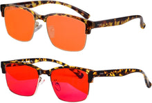 Load image into Gallery viewer, Blue Ray Glasses for Better Sleep Red Lens Glasses Anti Blue Green Light for Men Eyewear SH018