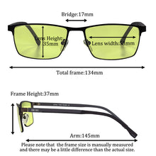 Load image into Gallery viewer, SHINU Rectangle Frame Metal Man Smart Lens Blocking Harmful Blue Light Release Beneficial Blue Light Good for Eyes