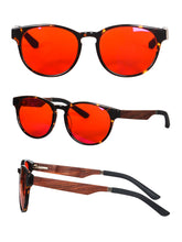 Загрузить изображение в средство просмотра галереи, SHINU Acetate Frame for Reading Glasses Orange Lens Gaming Eyeglasses Red Lens Blue Ray Blocking Glasses