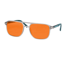 Загрузить изображение в средство просмотра галереи, Men Square Frame Shape Red Lens Blocking for Good Sleep Orange for Long Time Working Computer Glasses