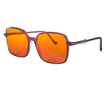 Load image into Gallery viewer, Orange Gaming Glasses Blue Light Filter Computer Work Glasses Red Lenses Red Glasses for Women RGA093