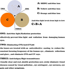 Load image into Gallery viewer, Computer Reading Gaming TV Driving Glasses for Women Men Light Blue Eyeglasses for Long Time Job SH066ZH