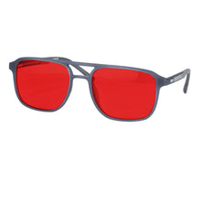 Загрузить изображение в средство просмотра галереи, Men Square Frame Shape Red Lens Blocking for Good Sleep Orange for Long Time Working Computer Glasses