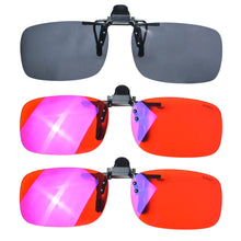 Load image into Gallery viewer, SHINU Anti Blue Light Clip on Red Lenses Better Sleep Clipon Blue Light Gaming Yellow Driving Polarized