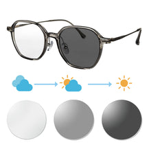 Load image into Gallery viewer, SHINU Optical Lenses with Intelligent Progressive Multifocal Lenses Photochromic Glasses for Men Frame T1032