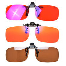 Load image into Gallery viewer, SHINU Anti Blue Light Clip on Red Lenses Better Sleep Clipon Blue Light Gaming Yellow Driving Polarized