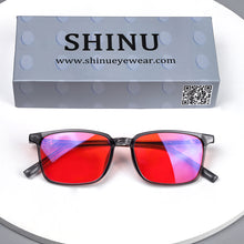 Carregar imagem no visualizador da galeria, SHINU Titanium Glasses Blue Light Filters Glasses Red Lens Glasses Sleep Better Glasses