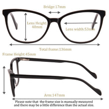 Загрузить изображение в средство просмотра галереи, Женские очки, прогрессивные мультифокальные очки для чтения, женские очки с блокировкой синего света, увеличительные линзы по рецепту