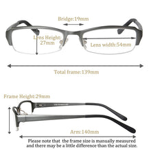 Load image into Gallery viewer, Blue Light Glasses Aluminum Glasses Frame 1.61 1.67 Index Resin Lenses reading glasses men women +2.0 Optical Lenses for Women