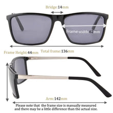 Load image into Gallery viewer, SHINU Classic Polarized Sunglasses Men Driving Square Frame Sun Glasses Male Goggle UV400 Myopia degree prescription customized