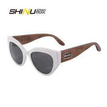 Carregar imagem no visualizador da galeria, SHINU luxury acetate sunglasses y2k sunglasses polarized handmade glasses wood 2024 trend fashion women eyewear