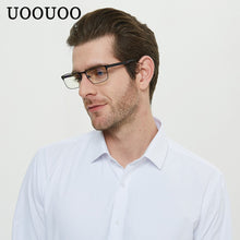 Загрузить изображение в средство просмотра галереи, Мужские оптические очки, индивидуальные очки по рецепту, качественные очки в полной оправе из нержавеющей стали, очки для пресбиопии и близорукости