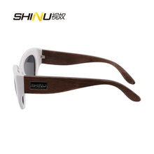 Carregar imagem no visualizador da galeria, SHINU luxury acetate sunglasses y2k sunglasses polarized handmade glasses wood 2024 trend fashion women eyewear