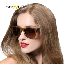 Load image into Gallery viewer, SHINU sunglasses polarized men wooden Sunglasses Women 2024 New Handmade Wood Pilot Sunglasses UV400 Protection Mirror Eyewear