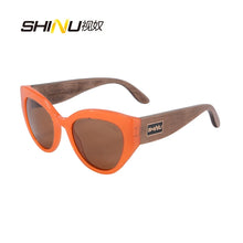 Carregar imagem no visualizador da galeria, SHINU luxury acetate sunglasses y2k sunglasses polarized handmade glasses wood 2024 trend fashion women eyewear