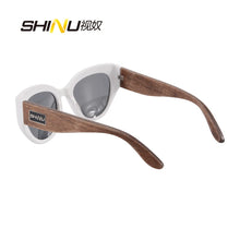 Carregar imagem no visualizador da galeria, SHINU luxury acetate sunglasses y2k sunglasses polarized handmade glasses wood 2024 trend fashion women eyewear