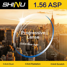 Load image into Gallery viewer, Progressive Multifocal Reading glasses women anti blue light gaming Glasses for farsightedness fake Decorative eyeglasses