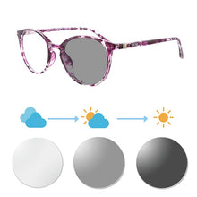 Load image into Gallery viewer, bluelight reading glasses women glasses with diopters photochromic near and far multifocal eyeglasses presbyopic reading glasses