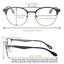 Загрузить изображение в средство просмотра галереи, SHINU Metal GLasses Men Prescription Glasses Multifocal reading myopia lenses see near far together Men's eyeglasses frame