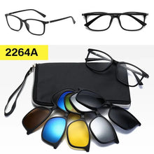 Загрузить изображение в средство просмотра галереи, Prescription Glasses with 5 Color Polarized Clip on Sunglasses Progressive Multifocal See Far and Near Reading Glasses Men Women