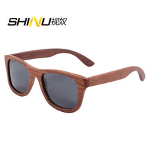 Load image into Gallery viewer, SHINU sunglasses polarized men wooden Sunglasses Women 2024 New Handmade Wood Pilot Sunglasses UV400 Protection Mirror Eyewear