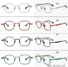 Загрузить изображение в средство просмотра галереи, Men Titanium Square Glasses Frames Women Round Optical Eyewear Retro Metal Fashion Funky Eyeglass Frames Prescription custom