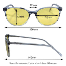 Загрузить изображение в средство просмотра галереи, Cat Eye Acetate Sunglasses Woman Day and Night Driving Glasses Photochromic Sunglasses Woman Blue Light Computer Glasses 136mm